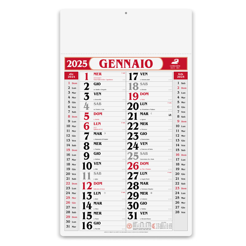 Calendario Olandese Grande